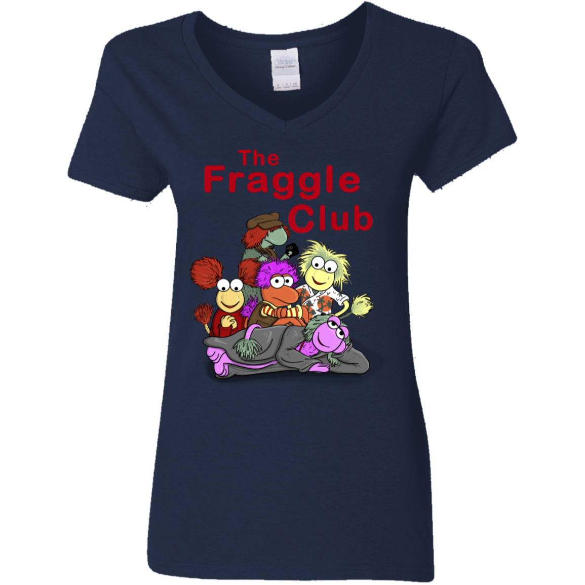 T-Shirts Navy / S Fraggle Club Women's V-Neck T-Shirt