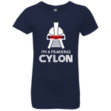 T-Shirts Midnight Navy / YXS Frakking cylon Girls Premium T-Shirt