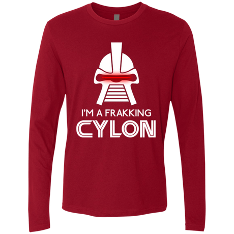 T-Shirts Cardinal / Small Frakking cylon Men's Premium Long Sleeve