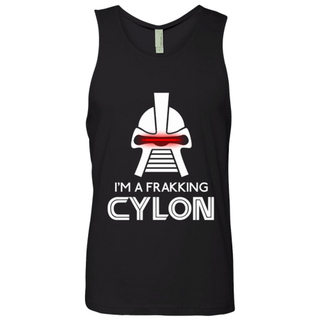 T-Shirts Black / Small Frakking cylon Men's Premium Tank Top