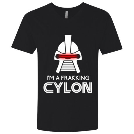 T-Shirts Black / X-Small Frakking cylon Men's Premium V-Neck