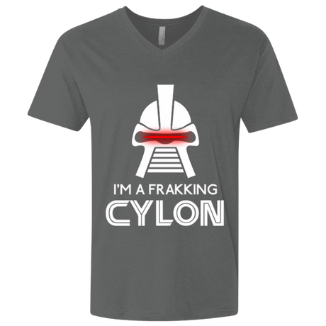 T-Shirts Heavy Metal / X-Small Frakking cylon Men's Premium V-Neck