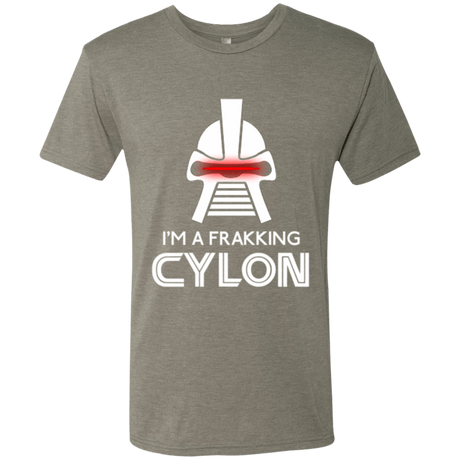 T-Shirts Venetian Grey / Small Frakking cylon Men's Triblend T-Shirt