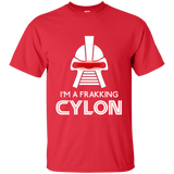 T-Shirts Red / Small Frakking cylon T-Shirt