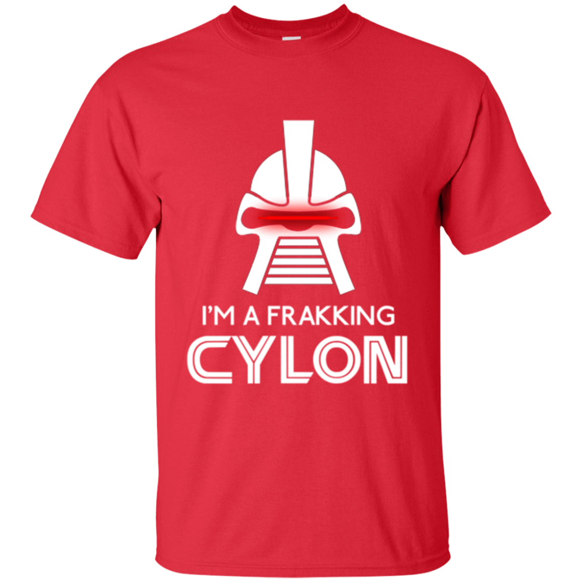 T-Shirts Red / Small Frakking cylon T-Shirt