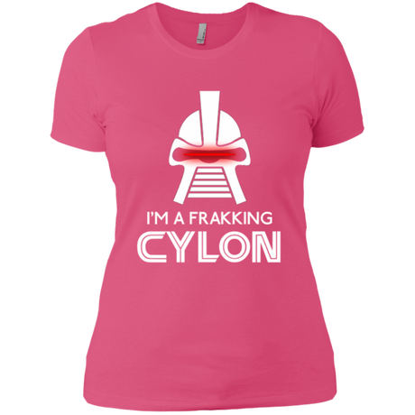 T-Shirts Hot Pink / X-Small Frakking cylon Women's Premium T-Shirt
