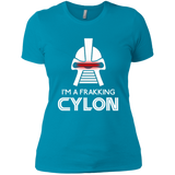 T-Shirts Turquoise / X-Small Frakking cylon Women's Premium T-Shirt