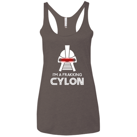 T-Shirts Macchiato / X-Small Frakking cylon Women's Triblend Racerback Tank