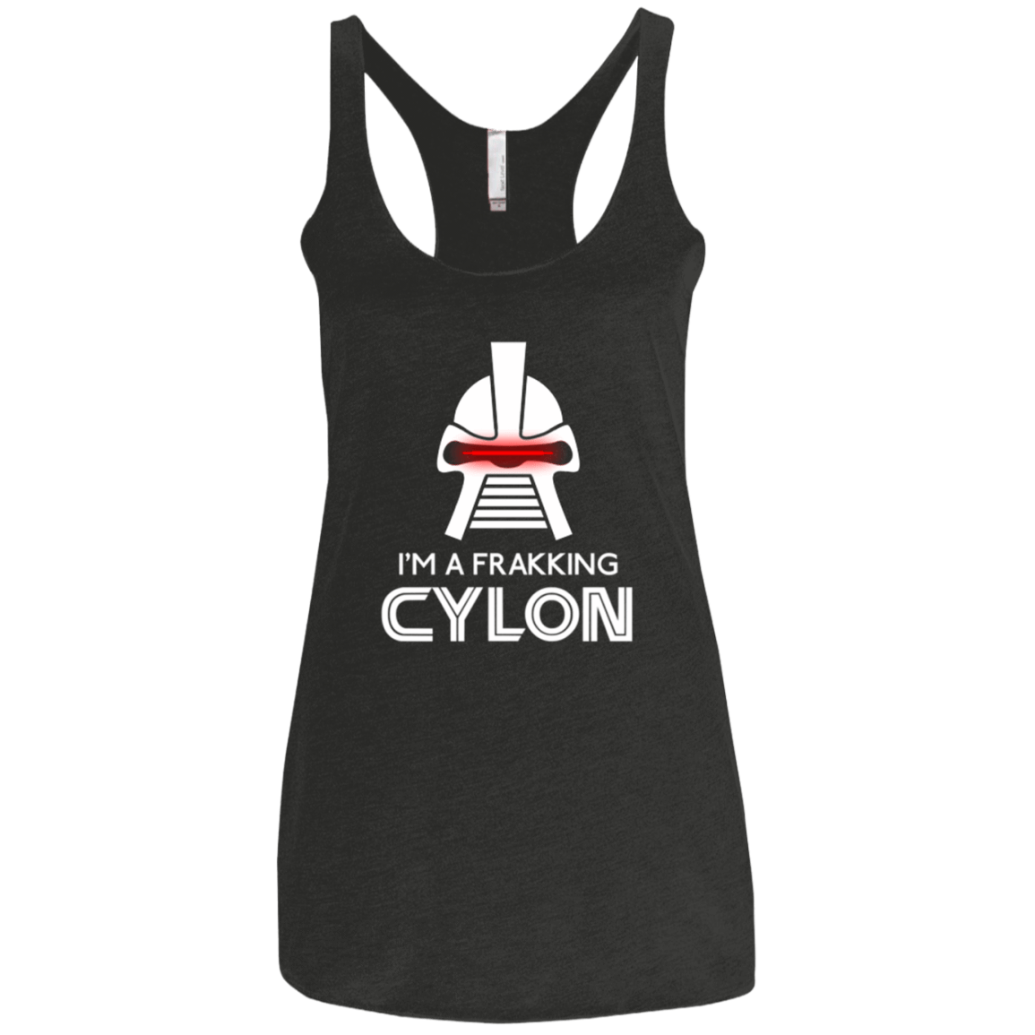 T-Shirts Vintage Black / X-Small Frakking cylon Women's Triblend Racerback Tank
