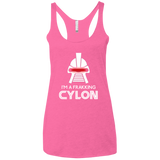 T-Shirts Vintage Pink / X-Small Frakking cylon Women's Triblend Racerback Tank