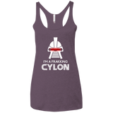 T-Shirts Vintage Purple / X-Small Frakking cylon Women's Triblend Racerback Tank