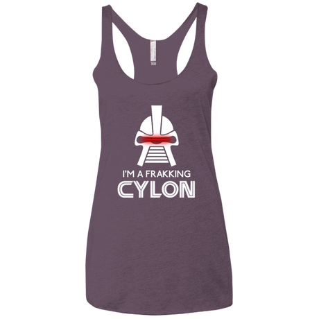 T-Shirts Vintage Purple / X-Small Frakking cylon Women's Triblend Racerback Tank