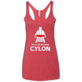 T-Shirts Vintage Red / X-Small Frakking cylon Women's Triblend Racerback Tank