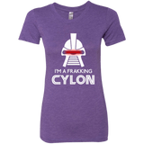 T-Shirts Purple Rush / Small Frakking cylon Women's Triblend T-Shirt
