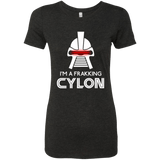 T-Shirts Vintage Black / Small Frakking cylon Women's Triblend T-Shirt