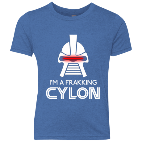 T-Shirts Vintage Royal / YXS Frakking cylon Youth Triblend T-Shirt