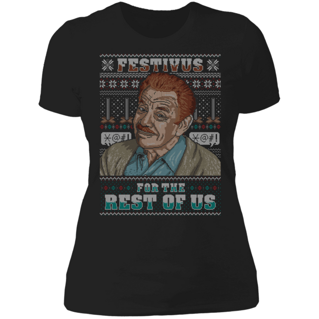 T-Shirts Black / X-Small Frank Festivus Ugly Sweater Women's Premium T-Shirt