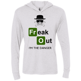 T-Shirts Heather White / X-Small Freaking danger Triblend Long Sleeve Hoodie Tee