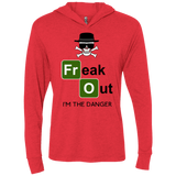 T-Shirts Vintage Red / X-Small Freaking danger Triblend Long Sleeve Hoodie Tee