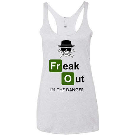 T-Shirts Heather White / X-Small Freaking danger Women's Triblend Racerback Tank