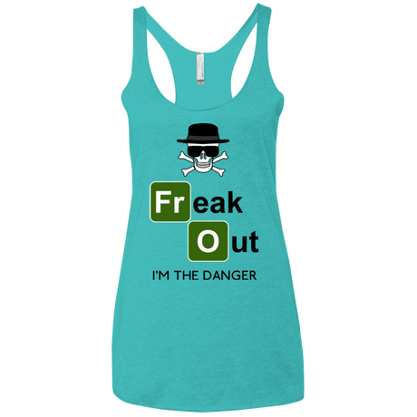 T-Shirts Tahiti Blue / X-Small Freaking danger Women's Triblend Racerback Tank