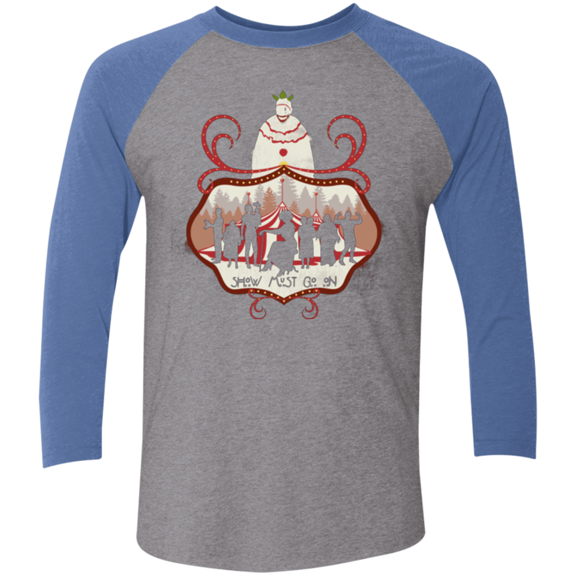 T-Shirts Premium Heather/ Vintage Royal / X-Small Freakshow Triblend 3/4 Sleeve