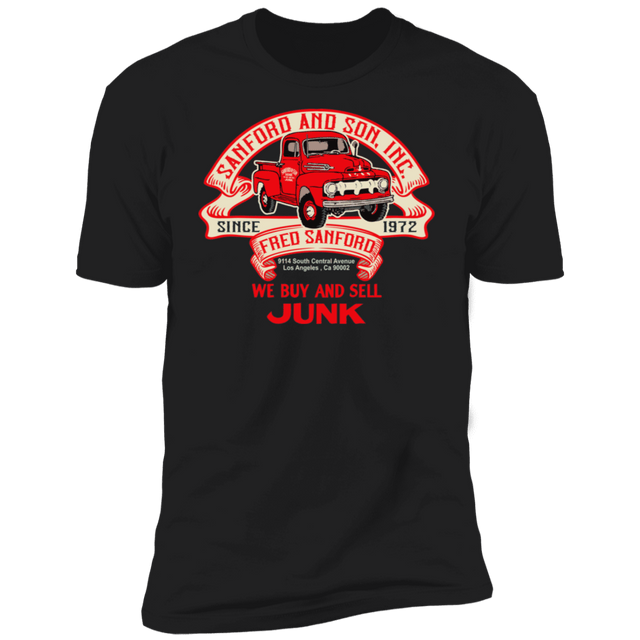 T-Shirts Black / X-Small Fred Sanford Ribbon Truck Men's Premium T-Shirt