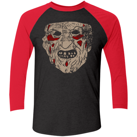 T-Shirts Vintage Black/Vintage Red / X-Small Freddy Grunge Men's Triblend 3/4 Sleeve
