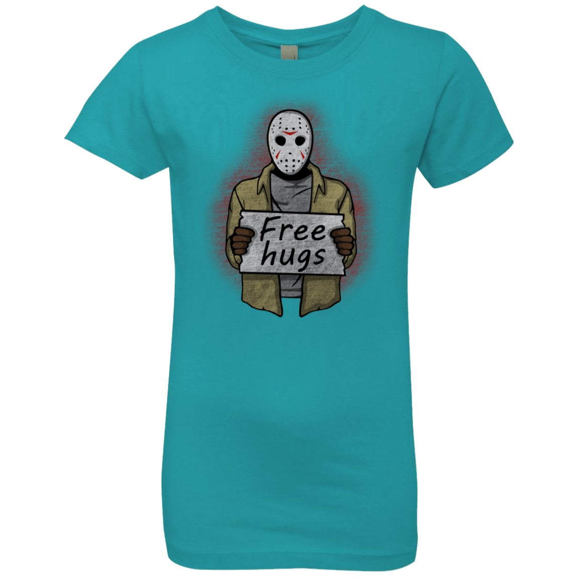 T-Shirts Tahiti Blue / YXS Free Hugs Jason Girls Premium T-Shirt