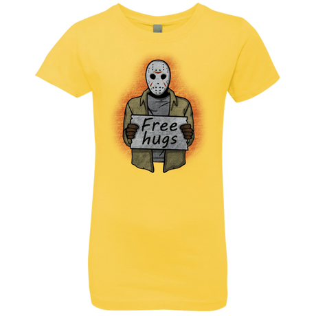 T-Shirts Vibrant Yellow / YXS Free Hugs Jason Girls Premium T-Shirt