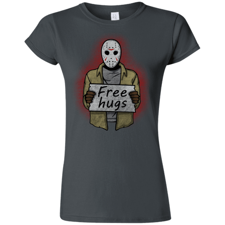 T-Shirts Charcoal / S Free Hugs Jason Junior Slimmer-Fit T-Shirt