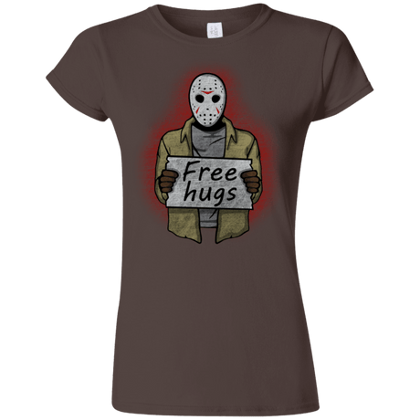 T-Shirts Dark Chocolate / S Free Hugs Jason Junior Slimmer-Fit T-Shirt