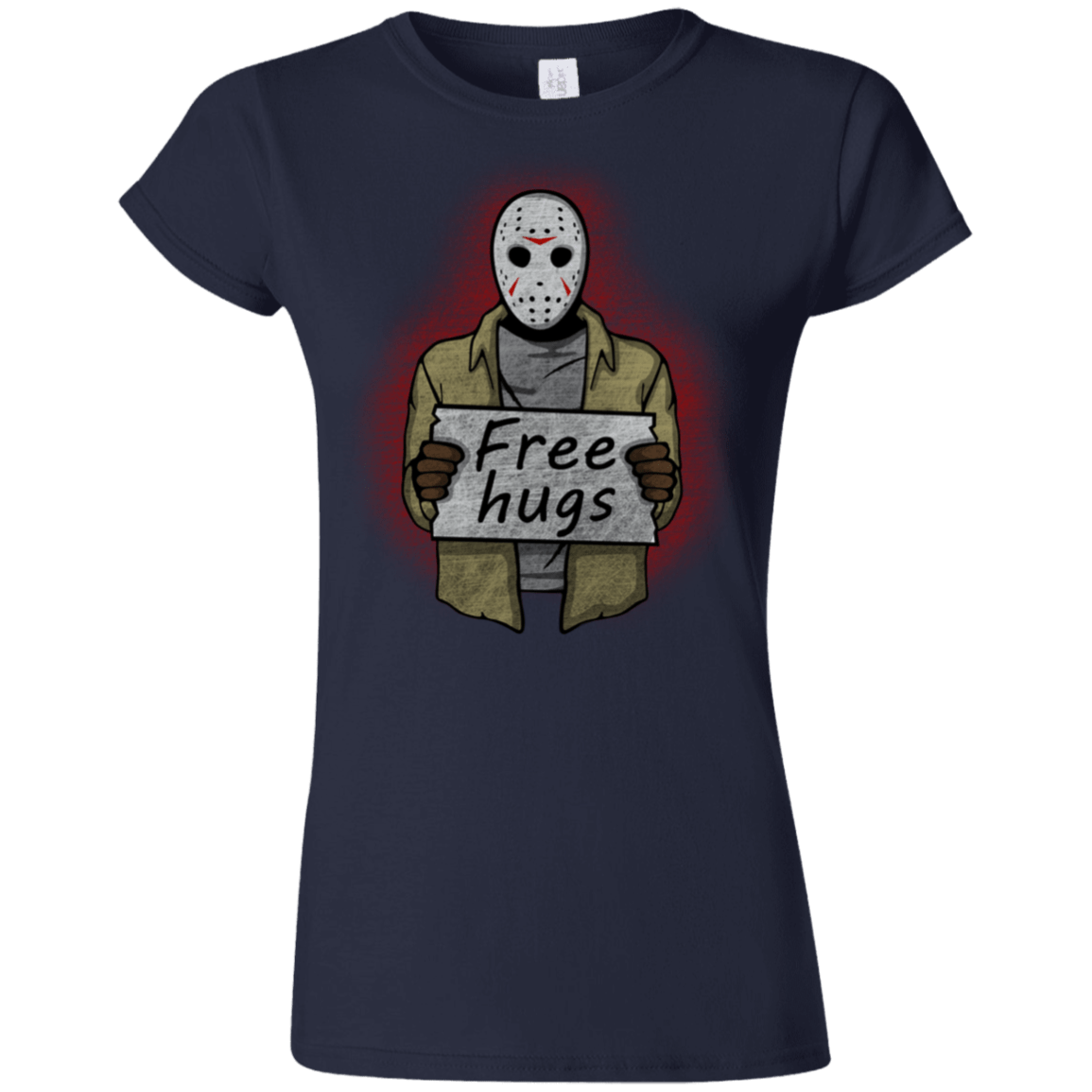 T-Shirts Navy / S Free Hugs Jason Junior Slimmer-Fit T-Shirt