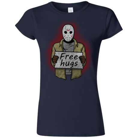 T-Shirts Navy / S Free Hugs Jason Junior Slimmer-Fit T-Shirt