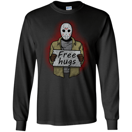 T-Shirts Black / S Free Hugs Jason Men's Long Sleeve T-Shirt