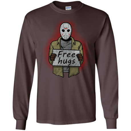 T-Shirts Dark Chocolate / S Free Hugs Jason Men's Long Sleeve T-Shirt
