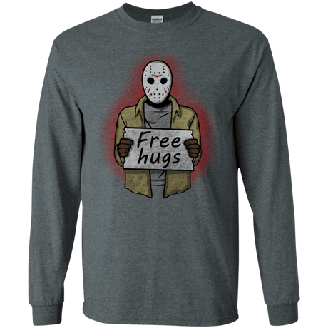 T-Shirts Dark Heather / S Free Hugs Jason Men's Long Sleeve T-Shirt