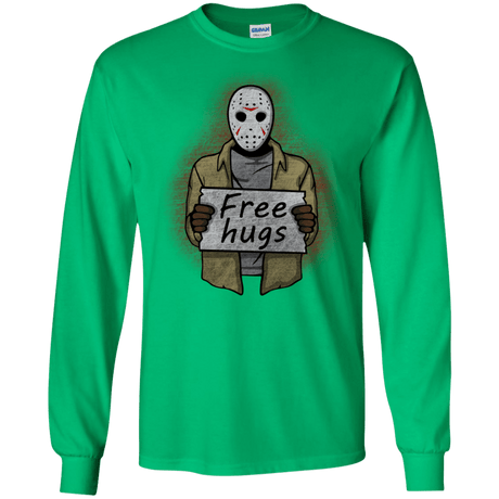 T-Shirts Irish Green / S Free Hugs Jason Men's Long Sleeve T-Shirt