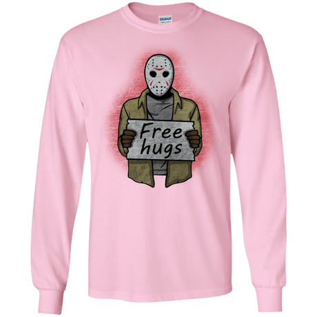 T-Shirts Light Pink / S Free Hugs Jason Men's Long Sleeve T-Shirt