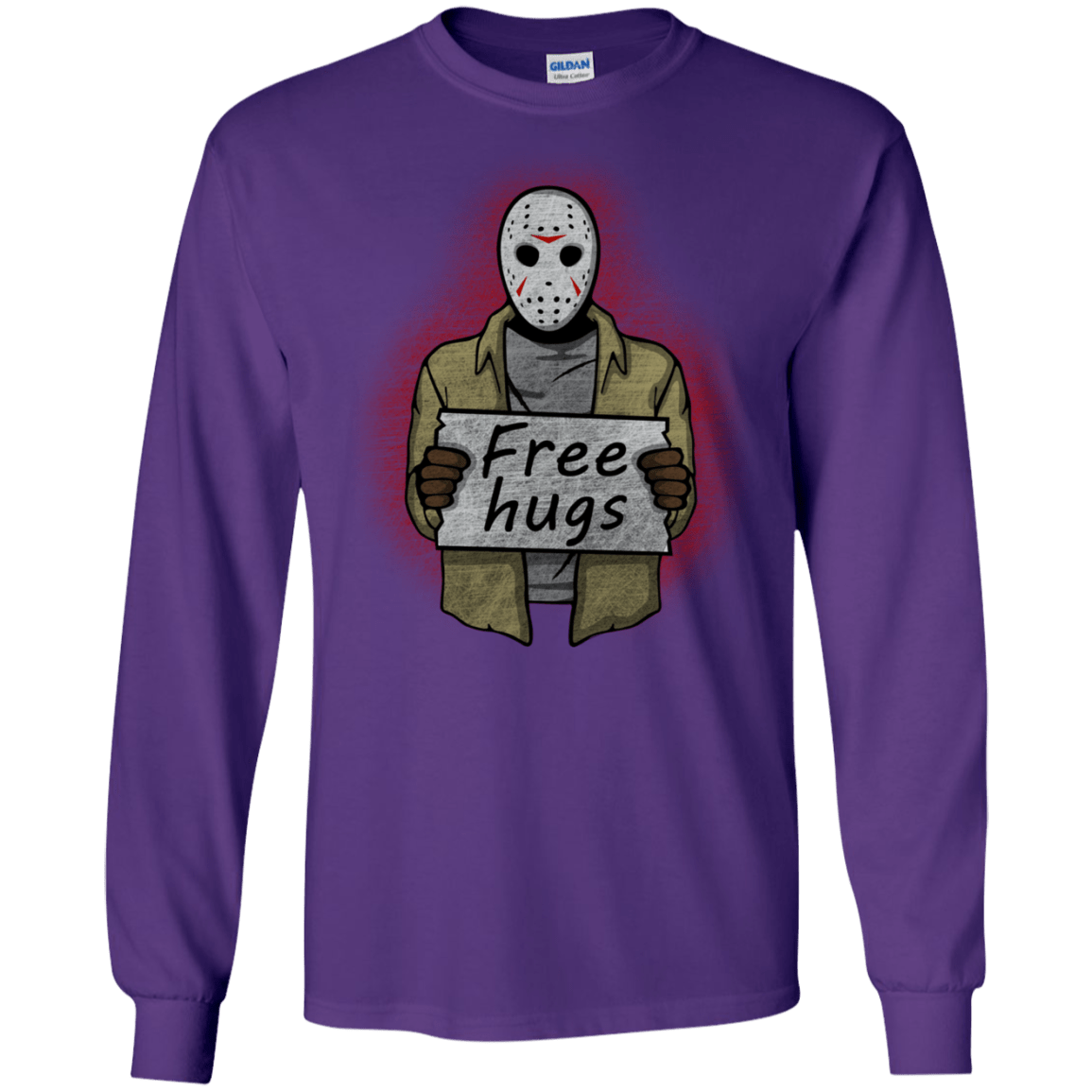 T-Shirts Purple / S Free Hugs Jason Men's Long Sleeve T-Shirt