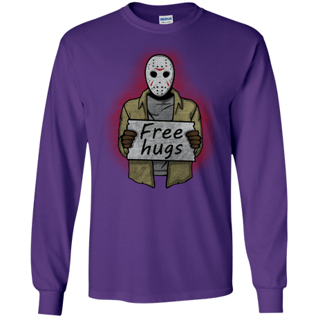 T-Shirts Purple / S Free Hugs Jason Men's Long Sleeve T-Shirt