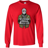 T-Shirts Red / S Free Hugs Jason Men's Long Sleeve T-Shirt