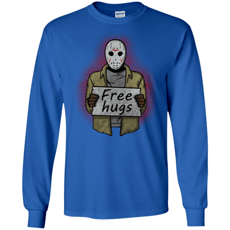 T-Shirts Royal / S Free Hugs Jason Men's Long Sleeve T-Shirt
