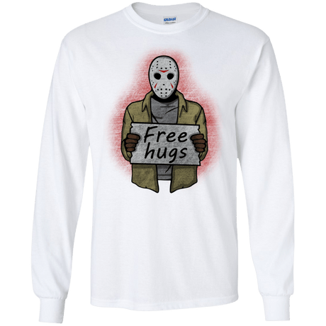 T-Shirts White / S Free Hugs Jason Men's Long Sleeve T-Shirt