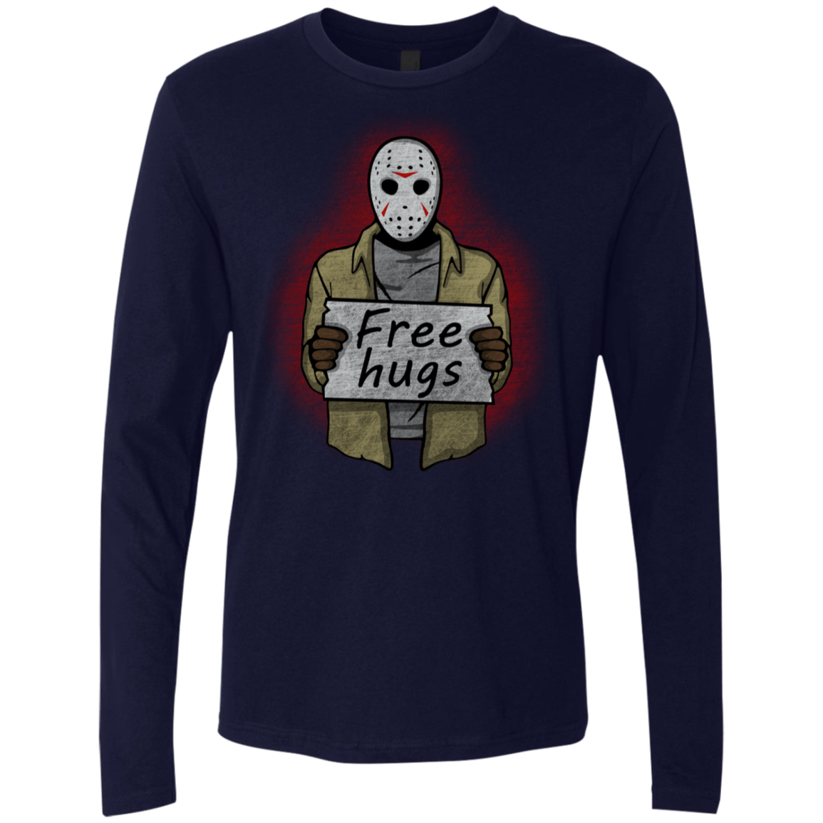 T-Shirts Midnight Navy / S Free Hugs Jason Men's Premium Long Sleeve