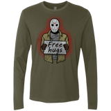 T-Shirts Military Green / S Free Hugs Jason Men's Premium Long Sleeve