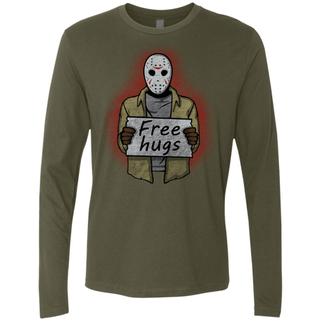 T-Shirts Military Green / S Free Hugs Jason Men's Premium Long Sleeve