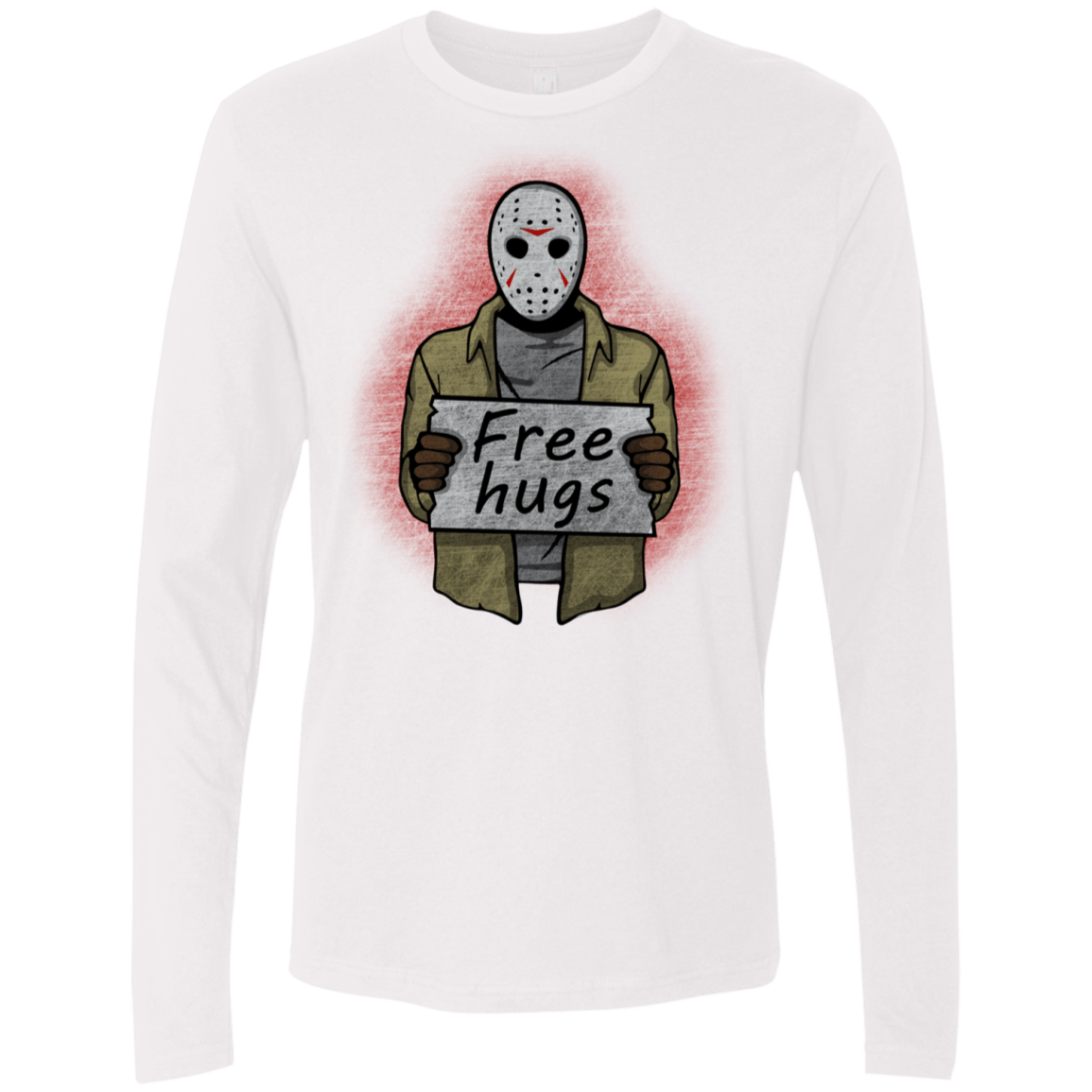 T-Shirts White / S Free Hugs Jason Men's Premium Long Sleeve