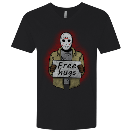 T-Shirts Black / X-Small Free Hugs Jason Men's Premium V-Neck