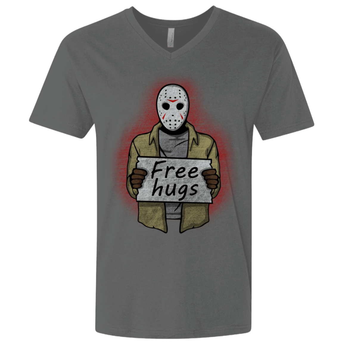 T-Shirts Heavy Metal / X-Small Free Hugs Jason Men's Premium V-Neck